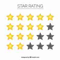 Free vector star rating set