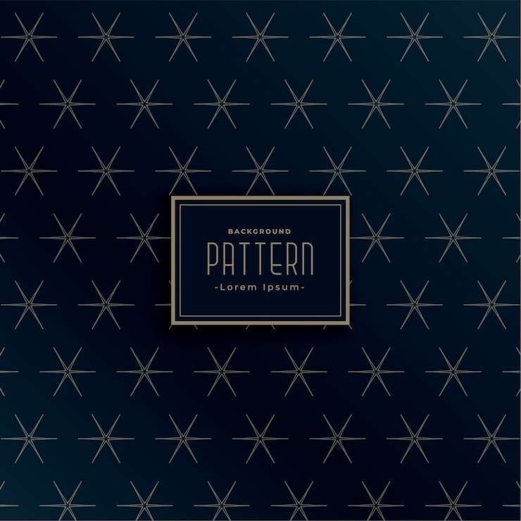 Free Vector star shape dark seamless pattern design