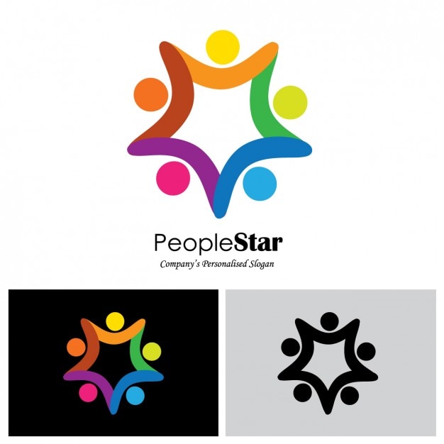 Vettore gratuito forma stella logo design