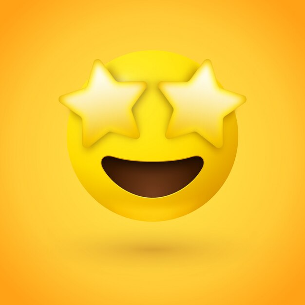 Star Eyes Emoji Transparent Background