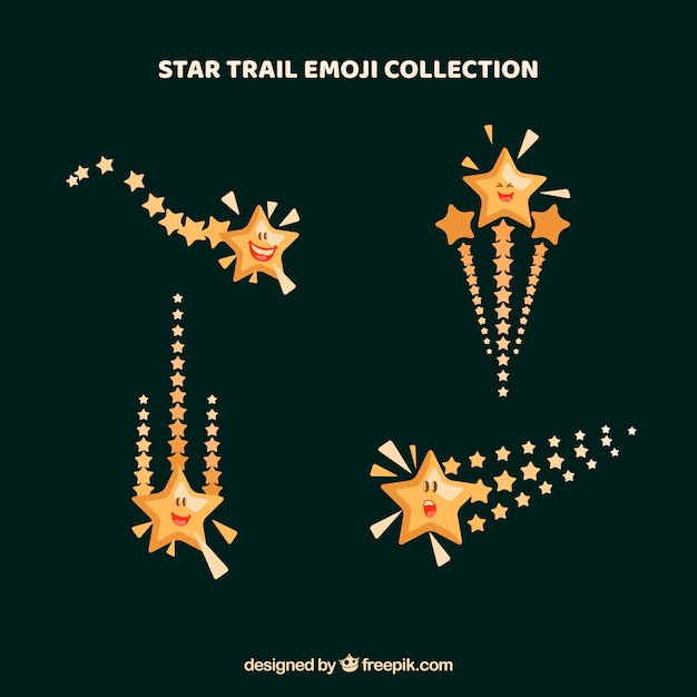 Star trail emoji collection