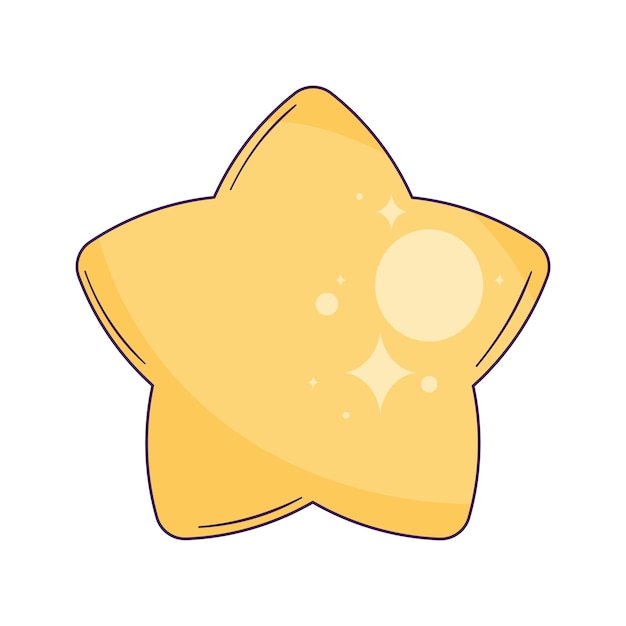 Free vector star user interfase button