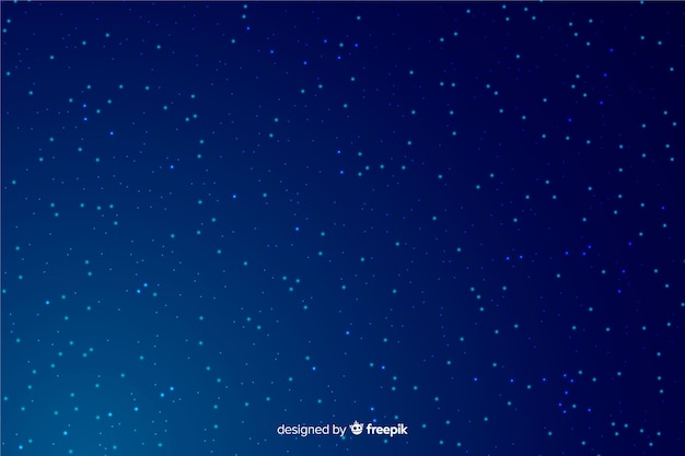 Starry night background blue gradient