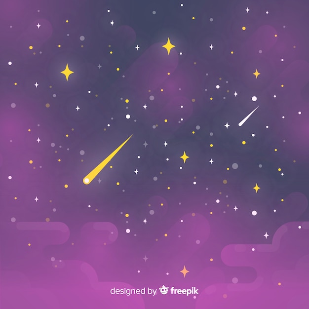 Free vector starry night sky background