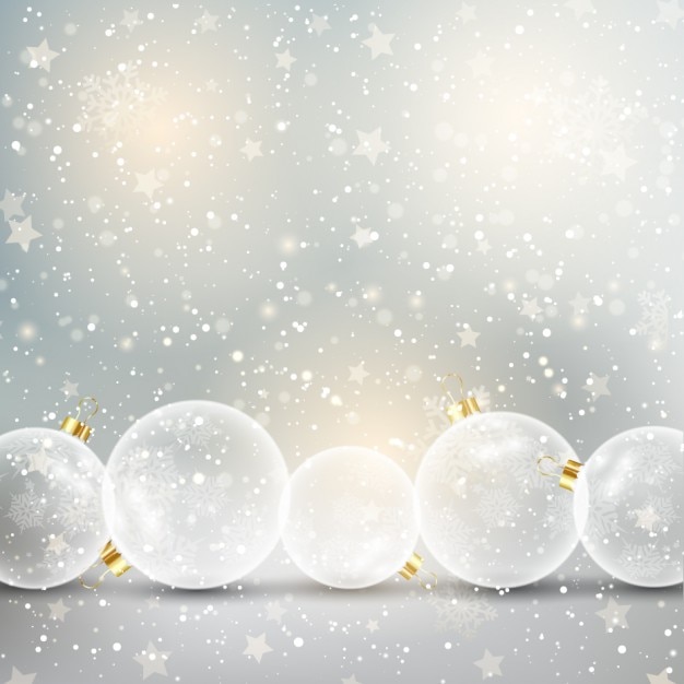 Free vector starry white christmas background