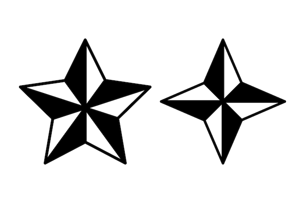 Free vector stars half glyph
