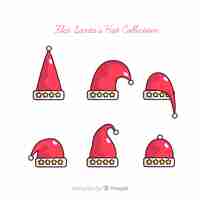 Free vector stars santa's hats pack