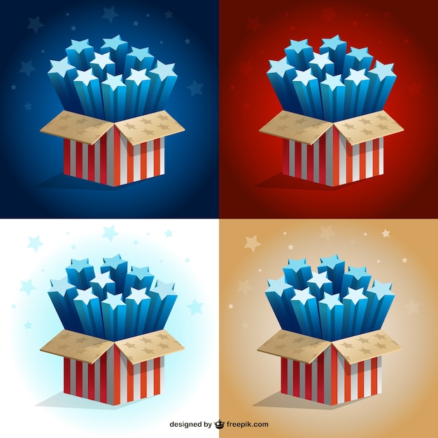 Free vector stars and stripes illustrations