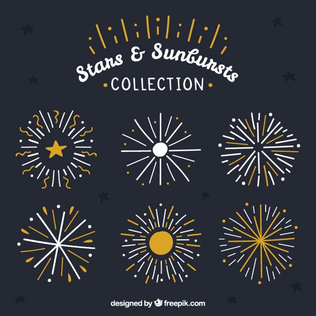 Free Vector stars & sunburst collection