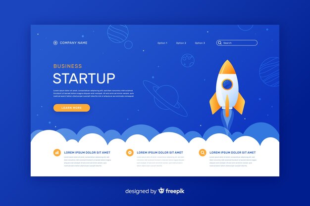 Start-up corporate landing page