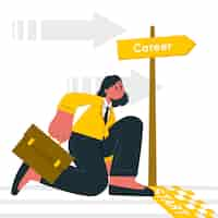 Free vector starting a career concept illustration