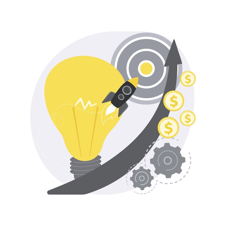 Free Vector startup abstract concept illustration.