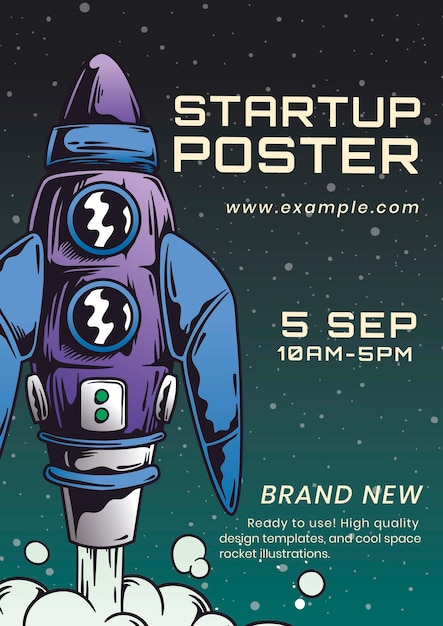 Free vector startup business poster template