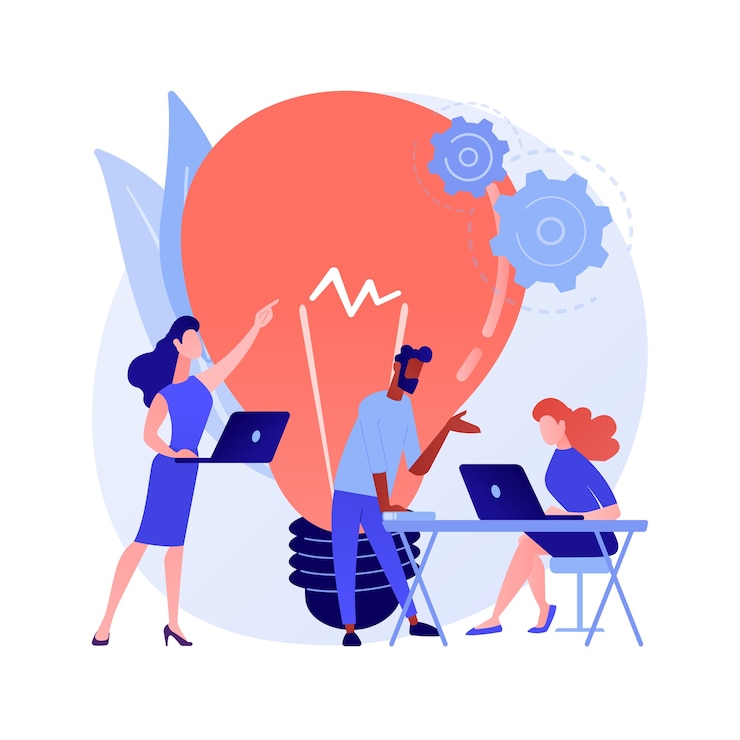 Free Vector startup hub abstract concept