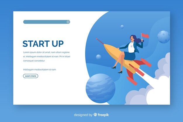 Startup landing page template