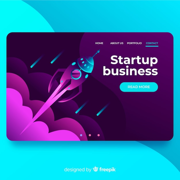 Startup landing page