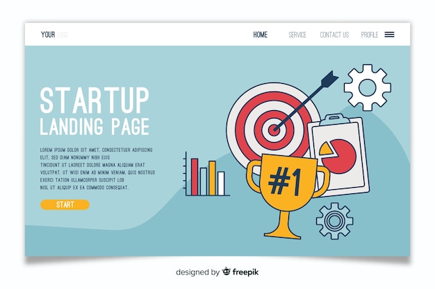 Startup professional landing page