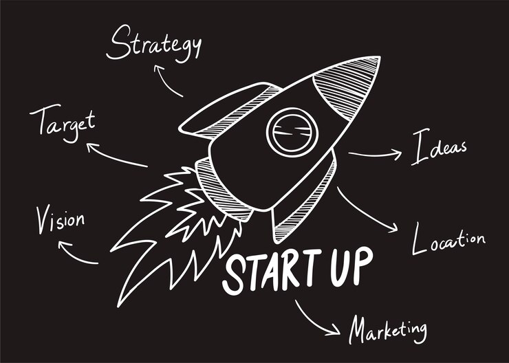 मुफ़्त वेक्टर startup words illustration