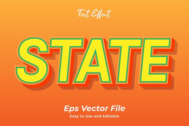 State text effect editable and easy to use premium vector