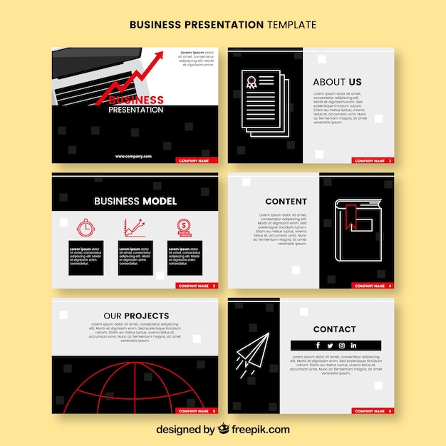 Stationery business presentation template