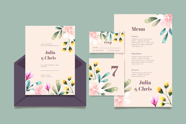 Stationery collection for wedding