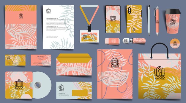 Stationery design set in vector format