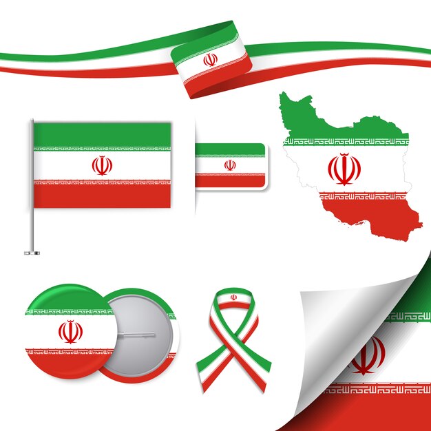 Grommets Decoration, Flag Banner Iran, Revolution Flag, Iran Flag Print