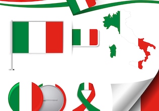 vettori bandiera italia