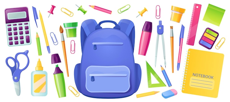 無料Vector 学校用文房具