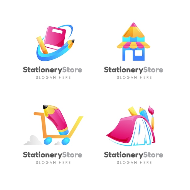 Stationery store logo design template