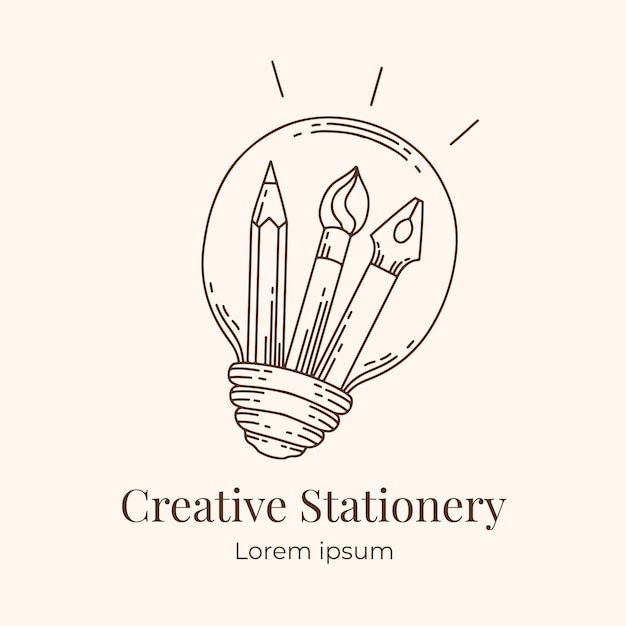 Free vector stationery store logo design