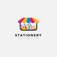 Free vector stationery store logo design