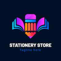 Free vector stationery store logo design