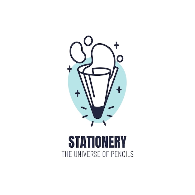 Free vector stationery store logo template design