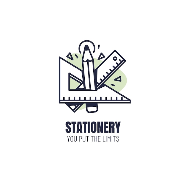 Stationery store logo template design