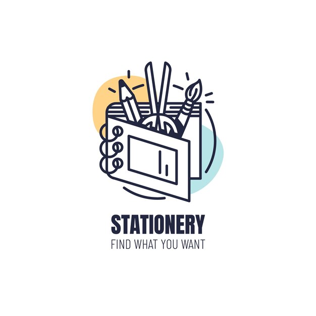 Stationery store logo template design