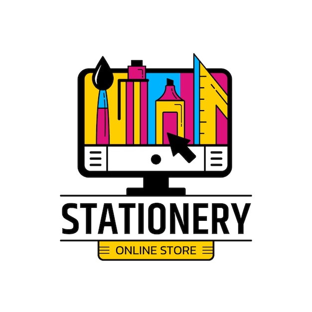 Free vector stationery store logo template