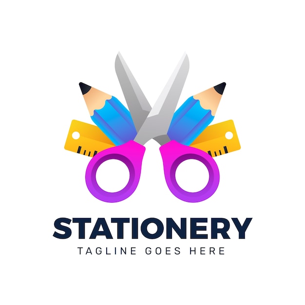 Free vector stationery store logo template