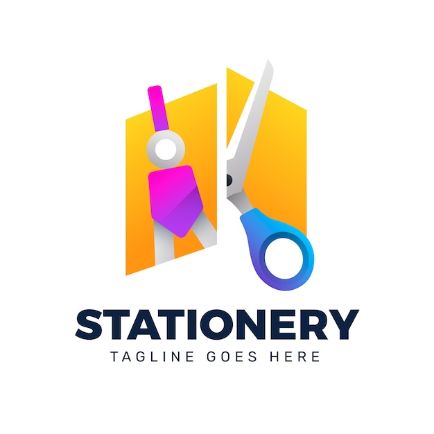 Free vector stationery store logo template