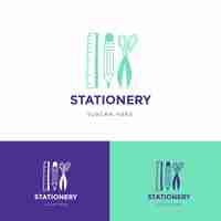 Free vector stationery store logo template