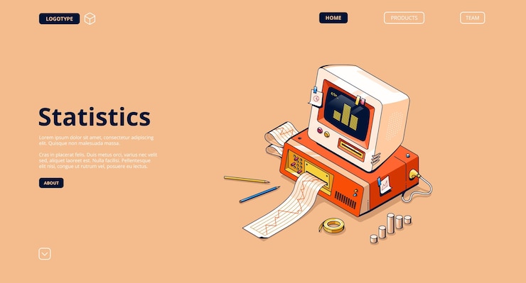 Free Vector statistics landing page