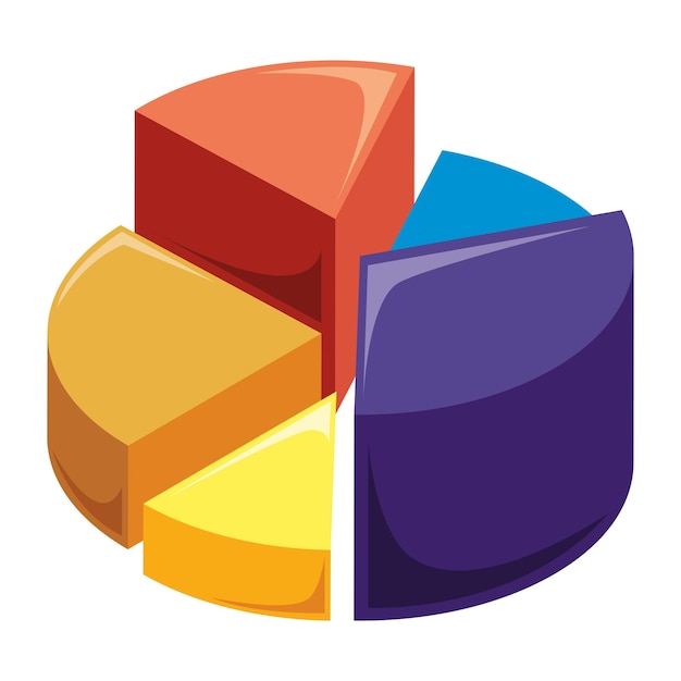 Free vector statistics pie infographic