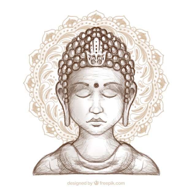 Free Vector statue of buddha background