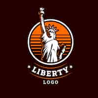 Free vector statue of liberty  logo design template