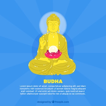 Budha 배경의 동상