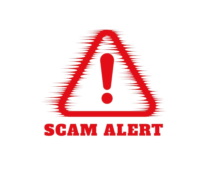 Free Vector stay alert and safe with fraud warning background from money scam