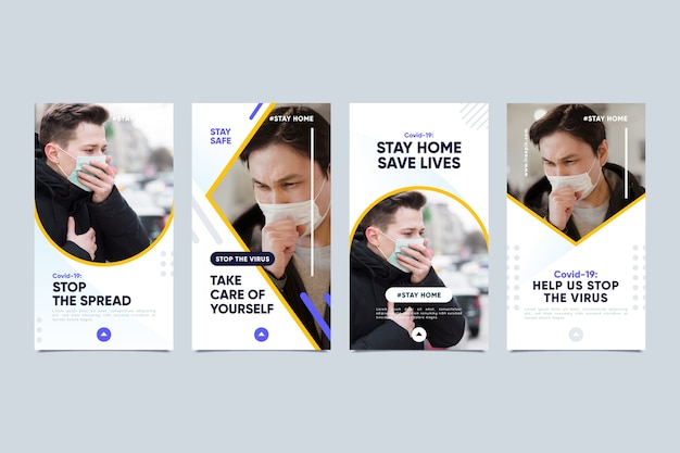 Stay at home event instagram story collection template