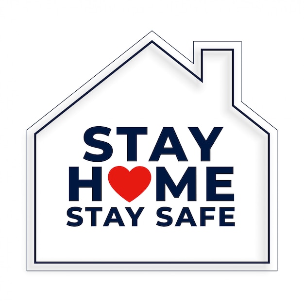 Stay home and safe background with house symbol