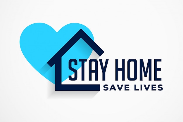 Stay home and save lives poster design