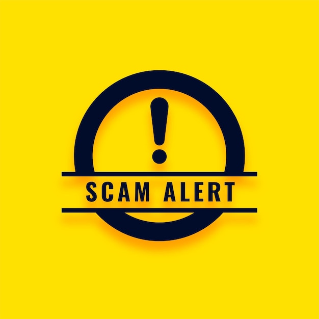 Бесплатное векторное изображение Держитесь в безопасности от онлайн-мошенничества и вирусов с фоном предупреждения о мошенничестве